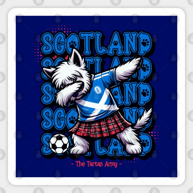 Scottish Football Supporter: The Tartan Army Tee Magnet by Kicosh